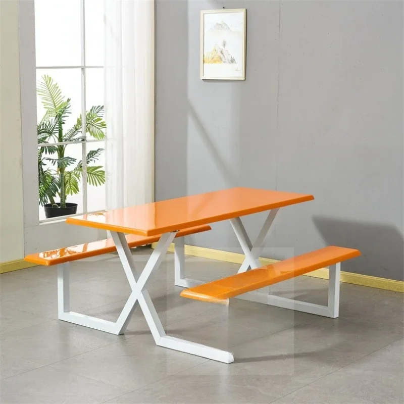 Ombrellone da esterno in plastica, tavolo fast food da esterno, fibra di vetro, combinazione di tavolo e sedia monopezzo