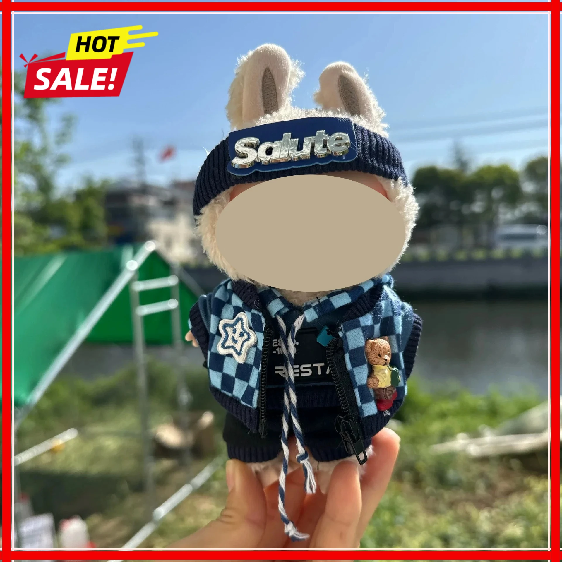 

Suspenders Suit For 17cm Labubu Doll Clothes All-match Colour Outfit Doll Accessories Fashion Design Lovely Little Bear Star