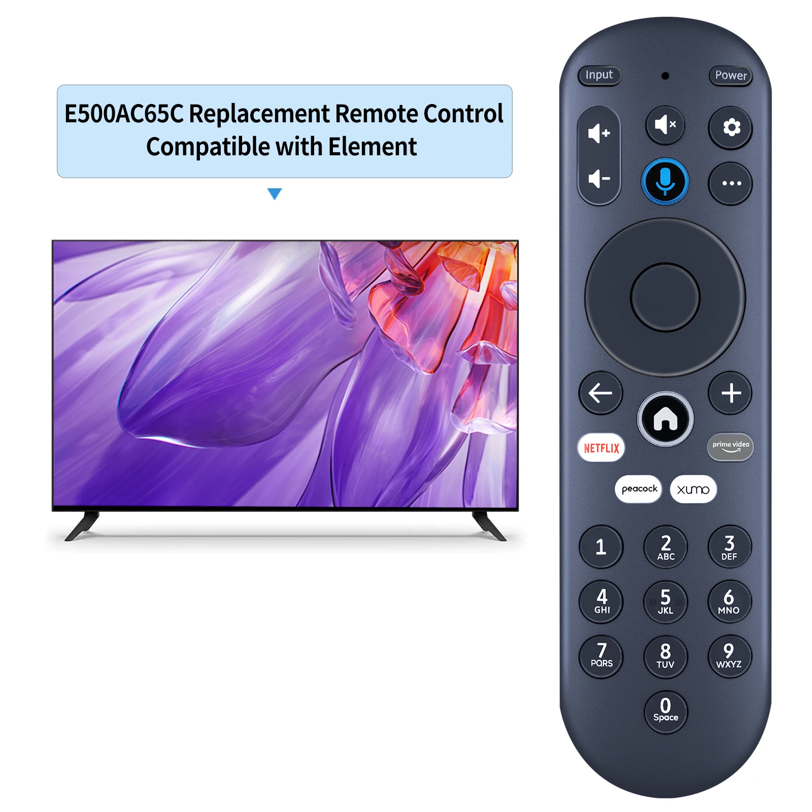 Telecomando vocale per Element Electronics 65" 4K UHD HDR Smart Xumo TV E500AC65C streaming box