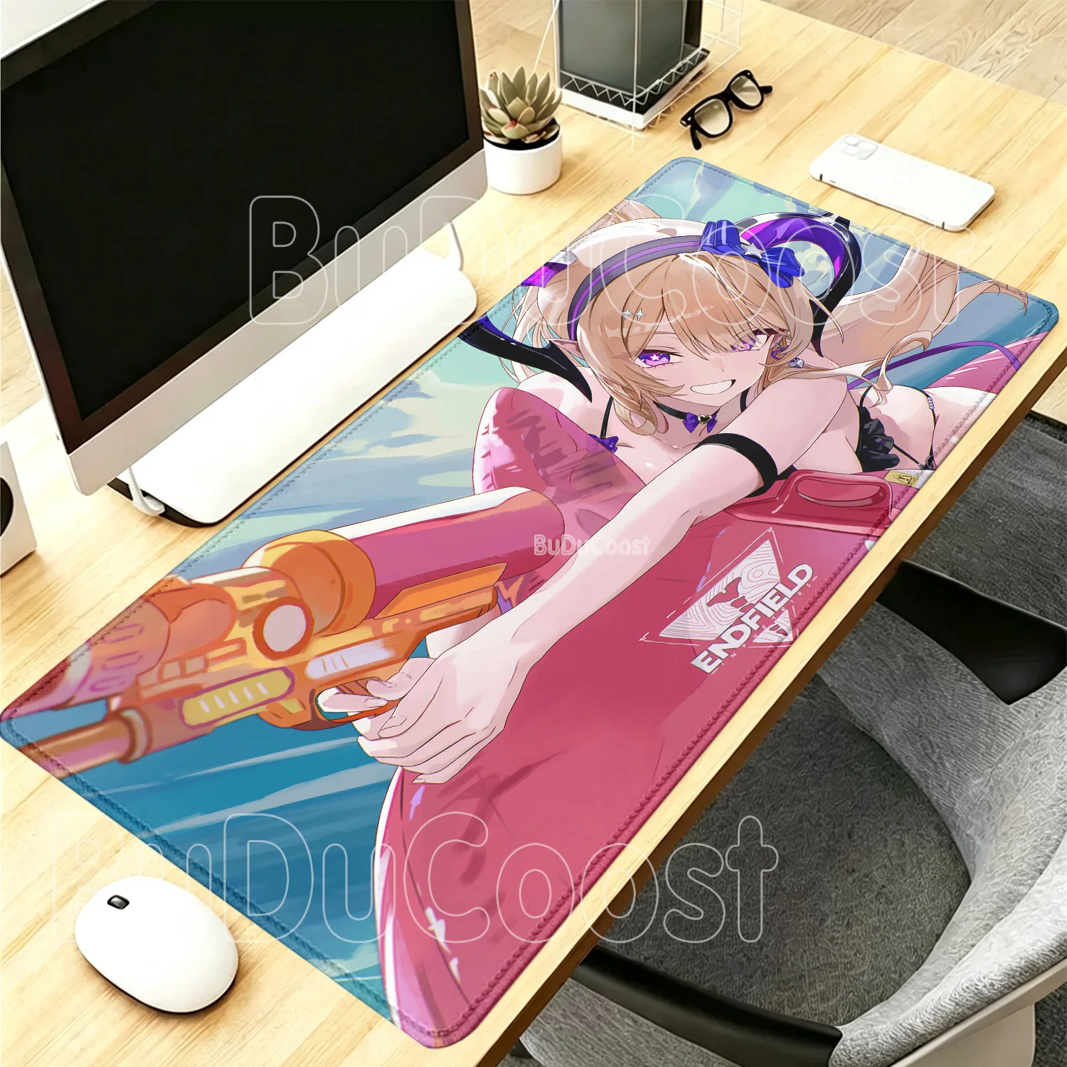Gaming Arknights Endfield Liino Larger Mouse Pad Office Keyboard Overlock Esports Mousepad PC HD Printing Non-slip Base Desk Mat