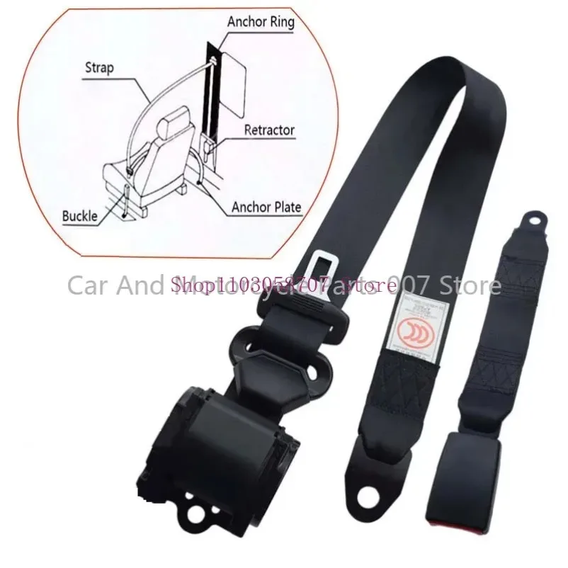 1Pc Car Driver'S Seat Safety Belt, Three-Point Automatic Telescopic Roll, Bus And Truck, Three-Point Protective Belt, Safety Bel