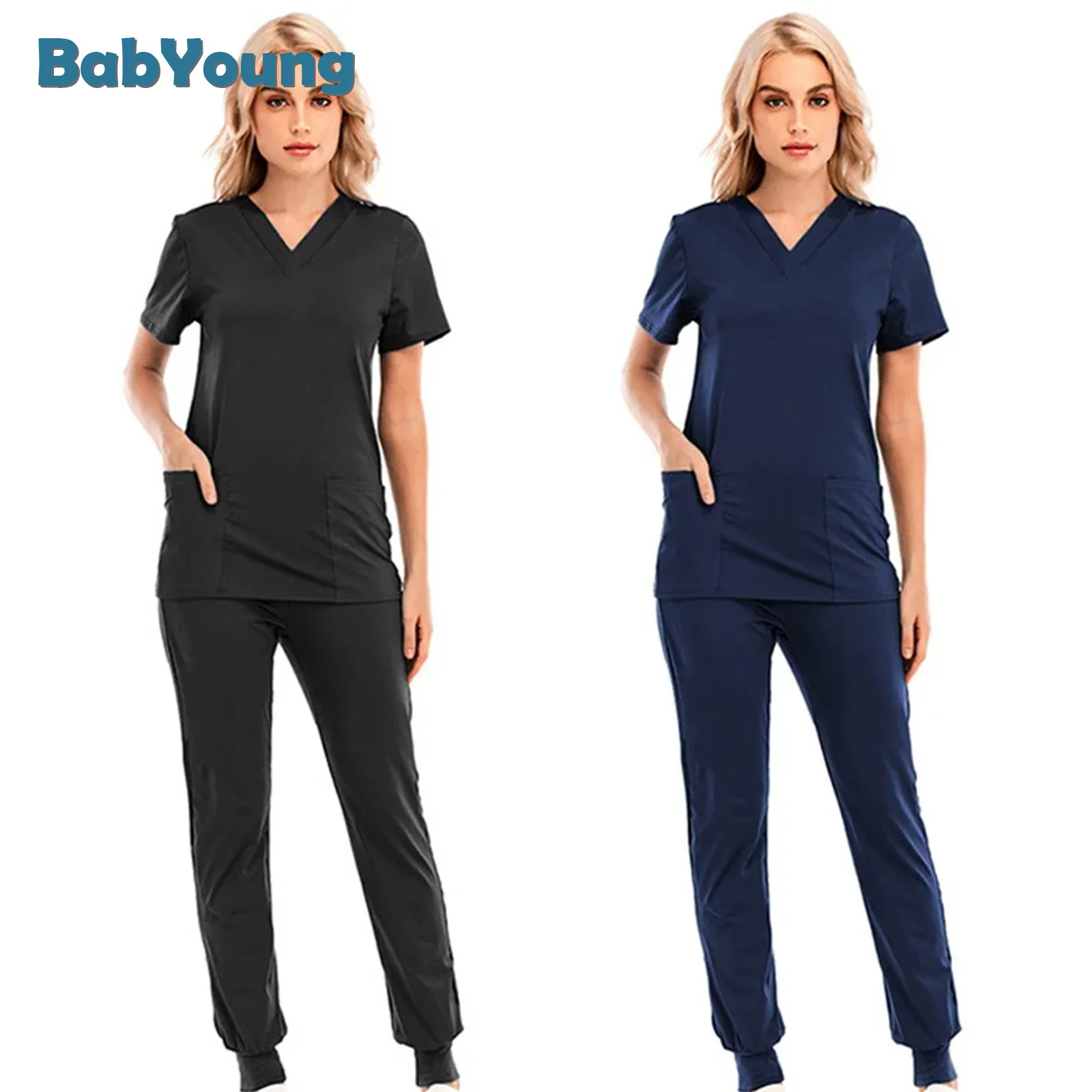 Wholesale Women Wear Scrub Suits Hospital Doctor Working Medical Surgical Multicolor Unisex Uniform Nurse Accessories