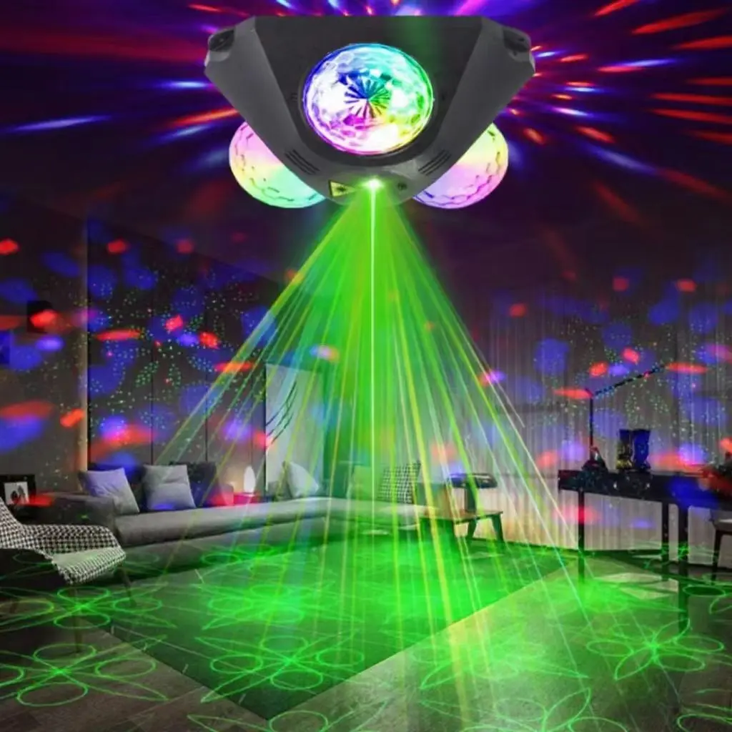 Disco Ball DJ Party Lights, 3 RGB Disco Lights for Home Room Dance Party Birthday Karaoke Halloween Christmas Wedding Show Club