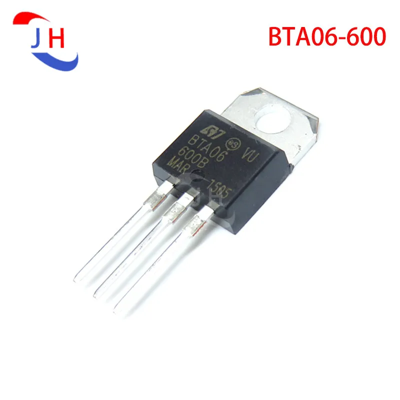 5PCS New BTA06-600B BTA06-600C BTA06 600B 600C  triac is directly inserted into TO-220 6A 600V Triode