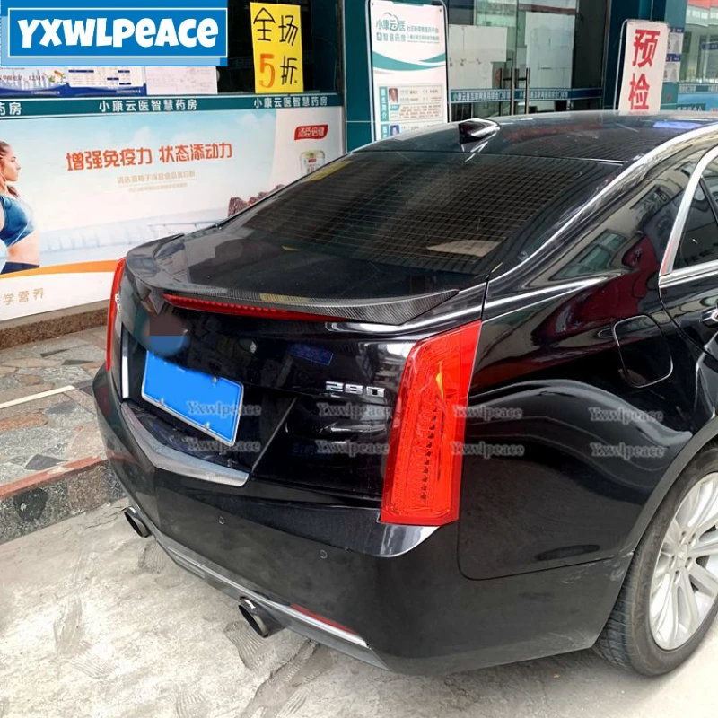 

For Cadillac ATS 2014 - 2019 V Style Spoiler ABS Material Unpainted Color Rear Trunk Lip Spoiler Trunk Wing Car Styling