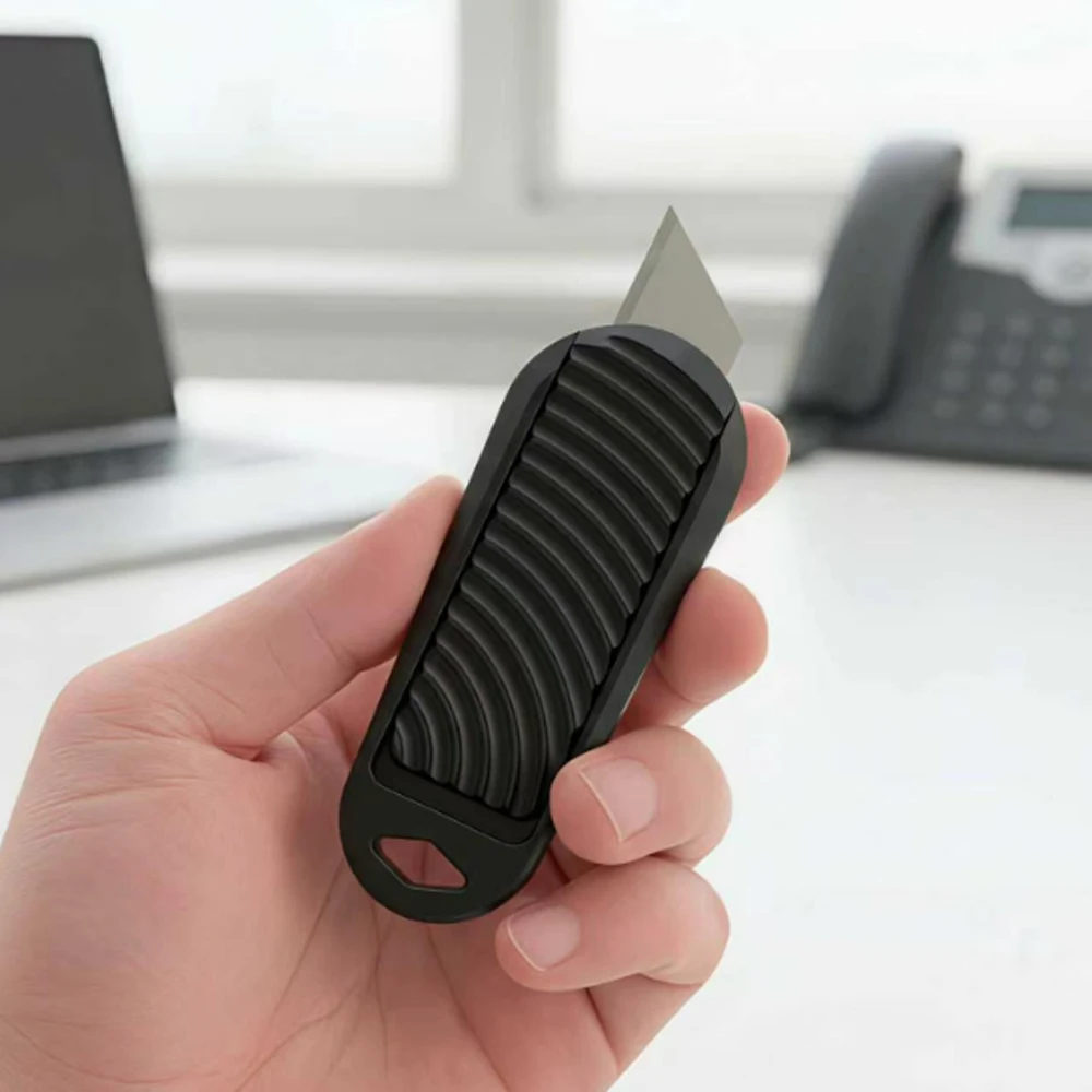 Aluminum mini EDC cutting machine with replaceable blade pocket practical knife, portable unboxing knife, DIY craft cutting tool