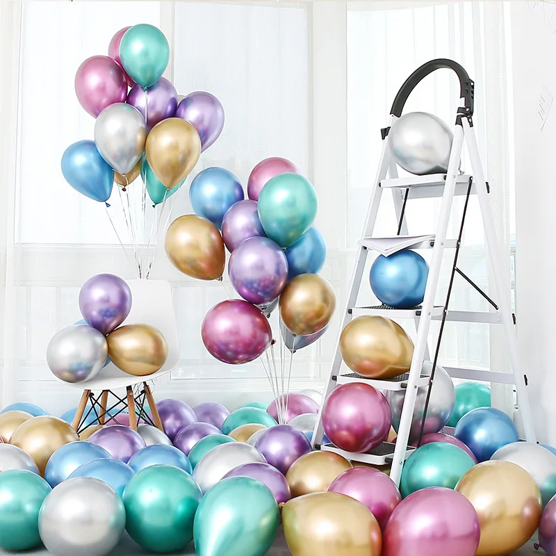 

5/10/12 Inch Metallic Pearl Latex Balloons Gold Blue Silver Metallic Balloons Birthday Party Wedding Decorations Baby Shower Toy