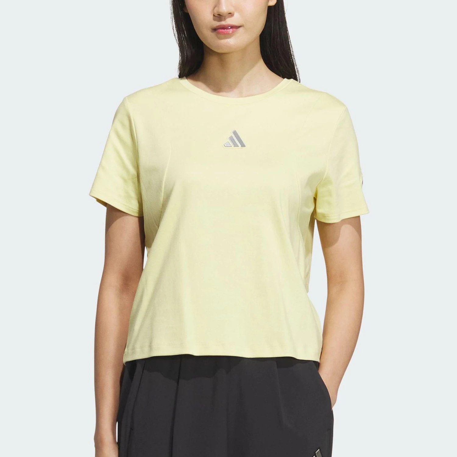 

Adidas genuine Women's Short Sleeve Knitted Slim Fit T-Shirt JM8818