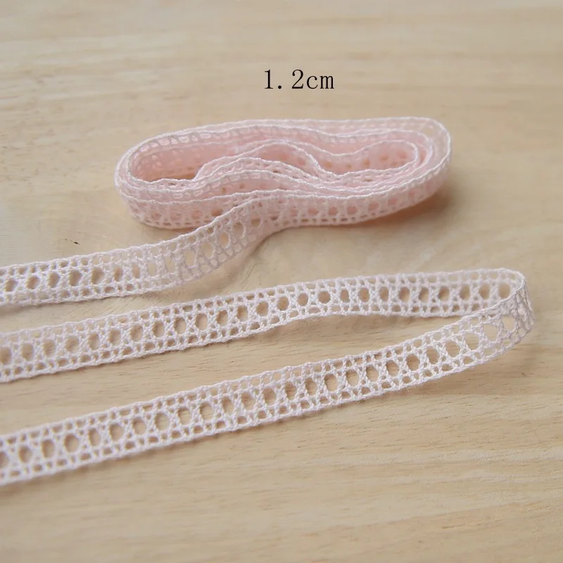 5Yard Cotton Lace Trim Vintage Lace Ribbon Crochet Cotton Lace Scalloped Edge for Bridal Wedding Decor DIY Craft Sewing Supplies