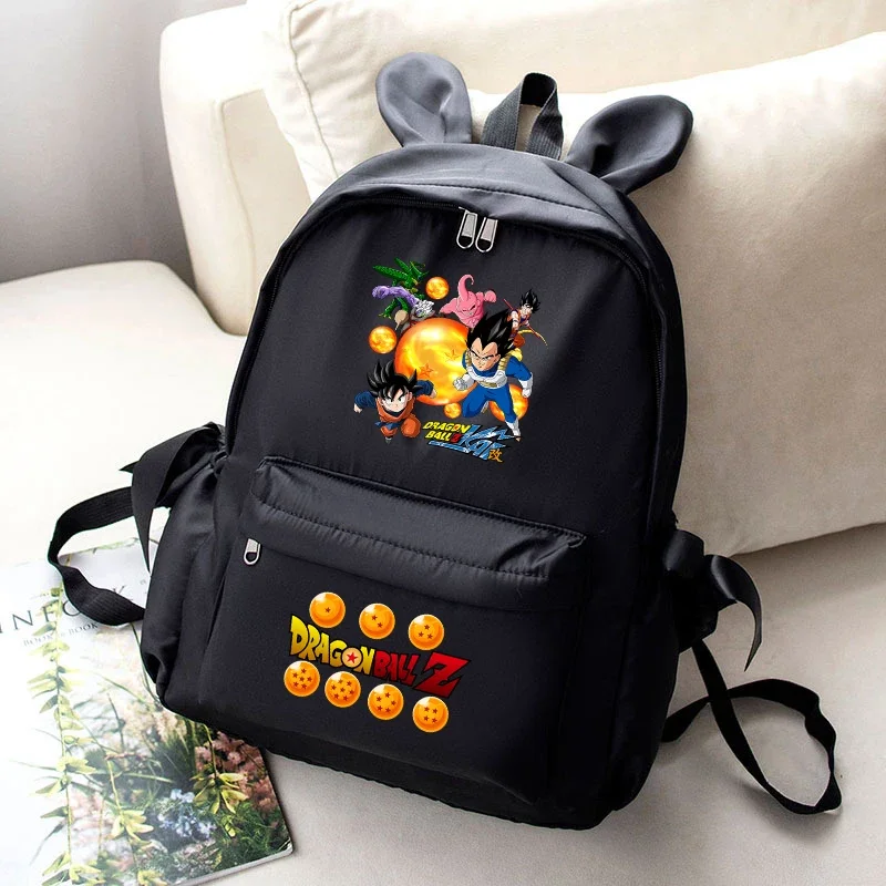 

Anime Dragons Ball Boy Canvas Backpack Son Goku Cartoon Teens Rucksack Large Capacity Bunny Ear Knapsack Student School Book Bag