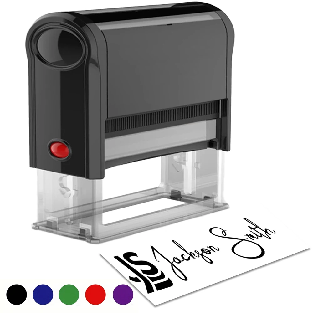 Individueller Gummistempel Selbstfärbender Stempel Personalisiertes LOGO mit Eigenem Design Klarer Stempelsockel Nachfüllbares Stempelkissen Verfügbar für Hochzeitsnamen