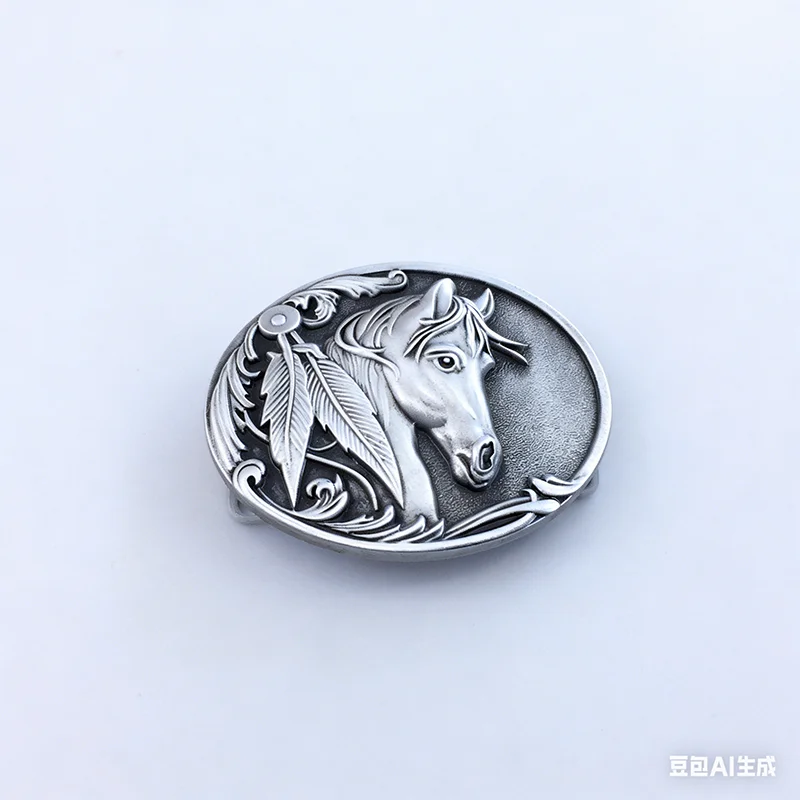 antique-silver-oval-rodeo-horse-head-western-belt-buckle-also-stock-in-us-bk-wt057as-free-shipping