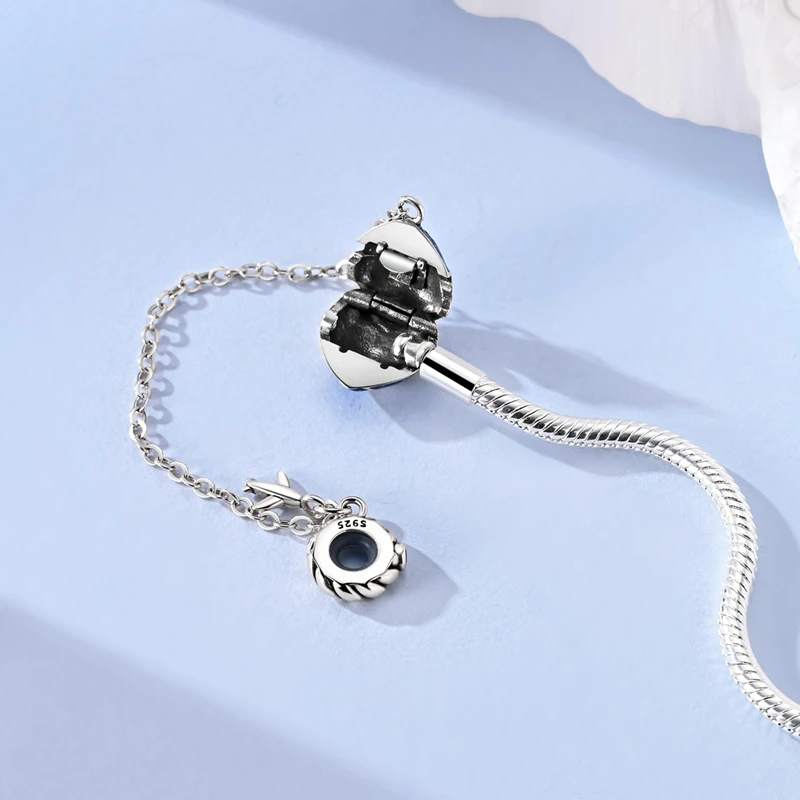 Neues 925 Sterling Silber Herzförmiges Erde-Armband für Damen, modisches Geburtstagsgeschenk.