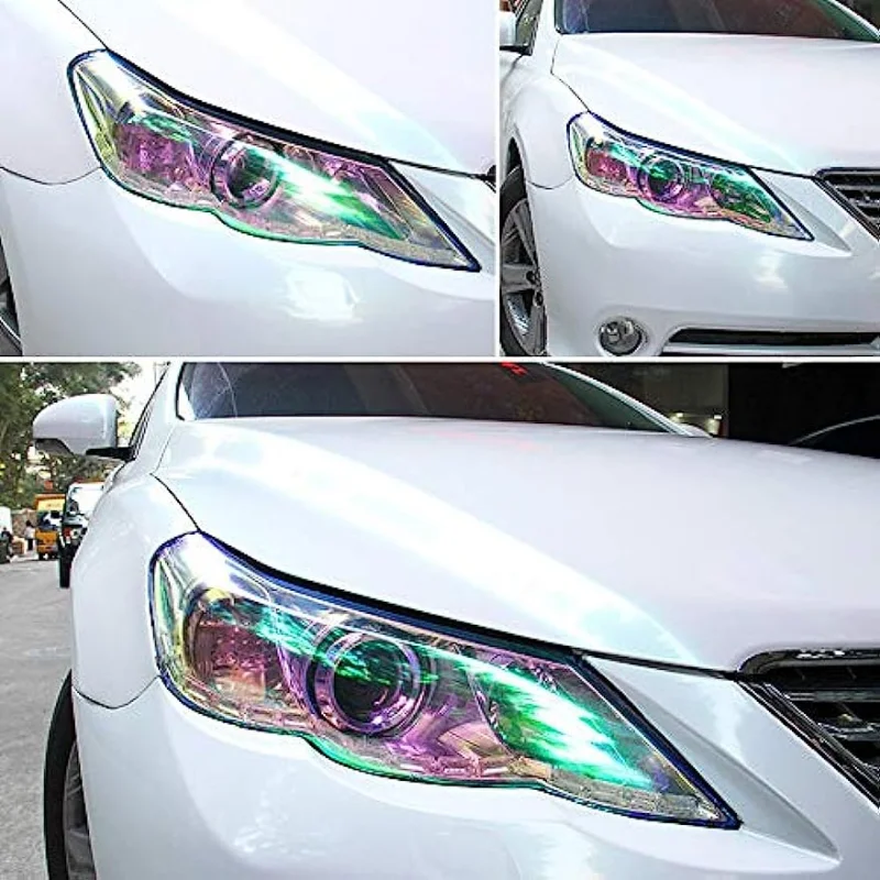 Chameleon Auto Car Tint Chrome Self Adhesive Headlight Taillight Fog Light Vinyl Smoke Film Sheet Sticker Cover