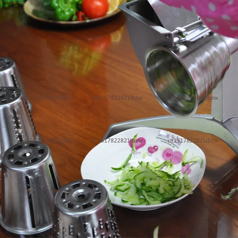 5-Blade Stainless Steel Hand Crank Vegetable Cutter
