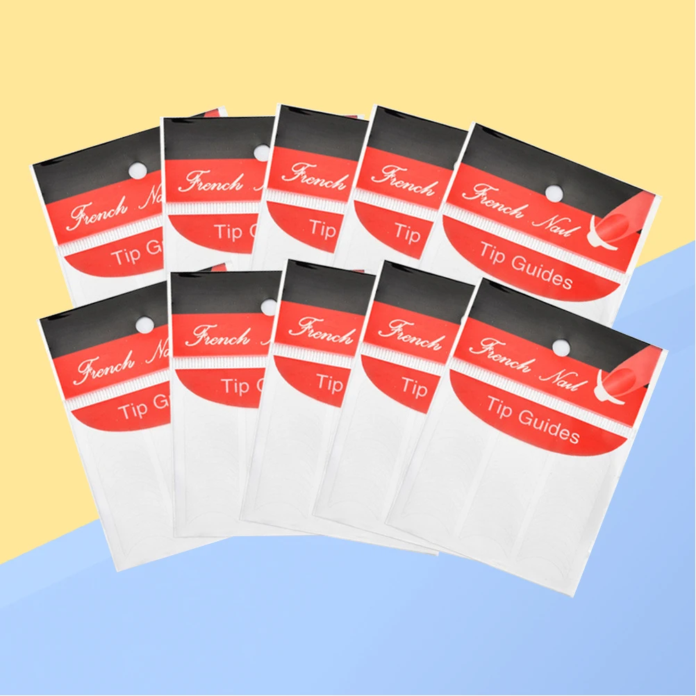 

10pcs U Shape Manicure Decals Line Sticker Self-Adhesive Nail Art Guide For Diy Manicure Nail Line Stencil Tools