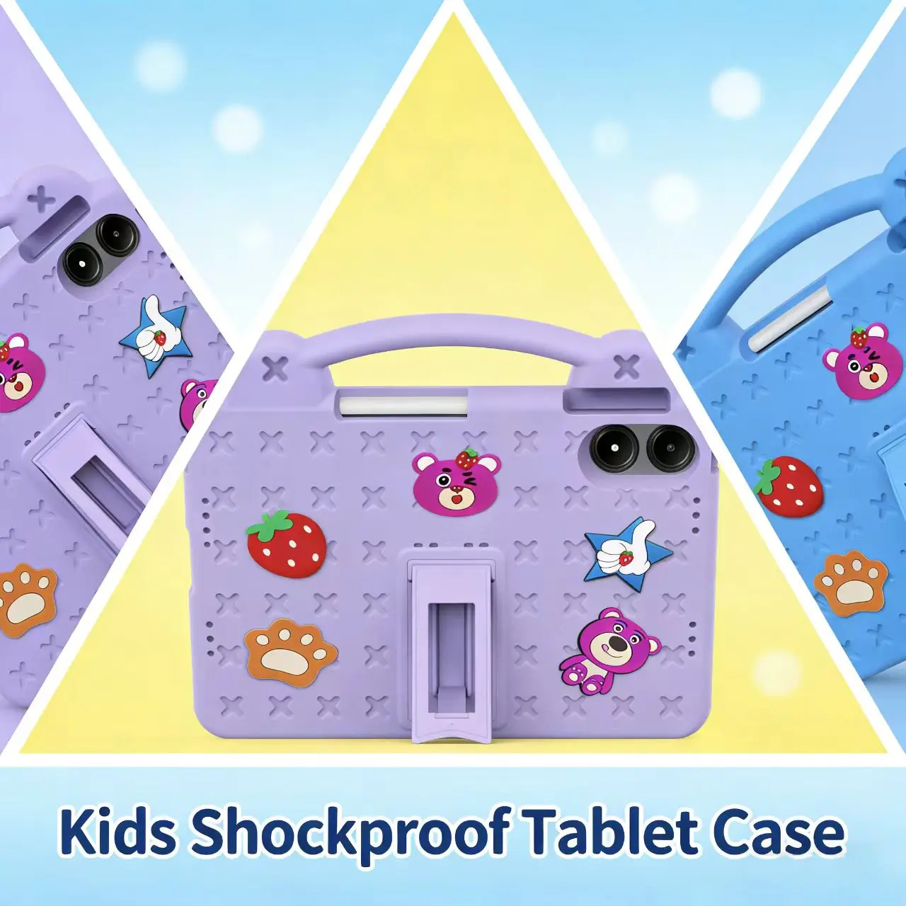 Shockproof EVA Tablet Case for Xiaomi Poco Pad X1 2025 Cute Kids Stand Cover with Handle Protective Shell for Redmi Pad 2  11''