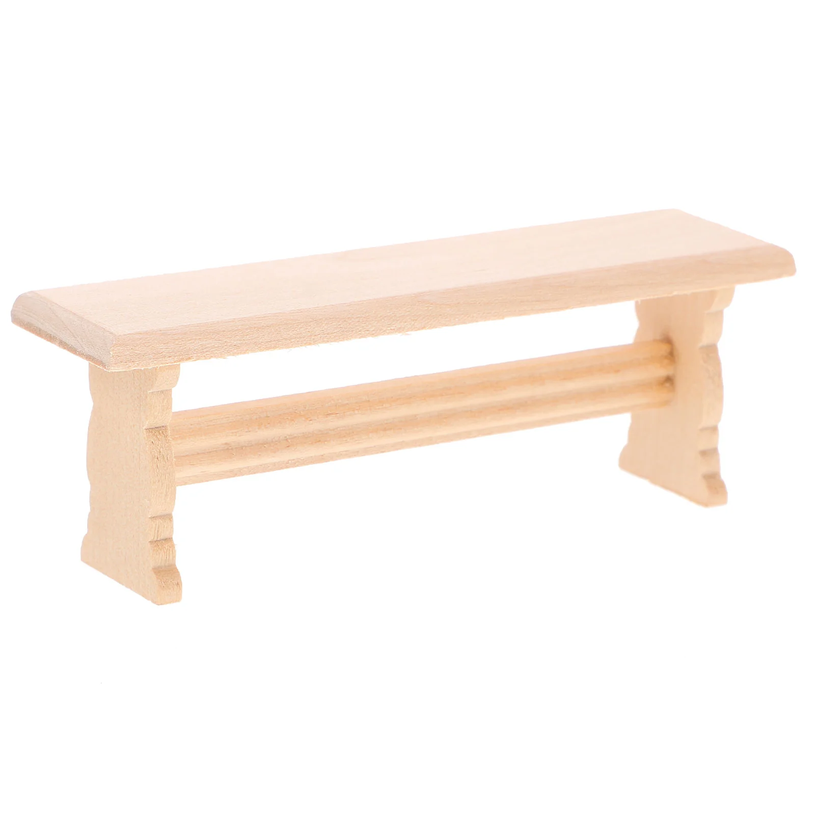 Miniature Tables and Chairs House Furniture Wood Bench Model Ornament Wooden Benches Home Decor