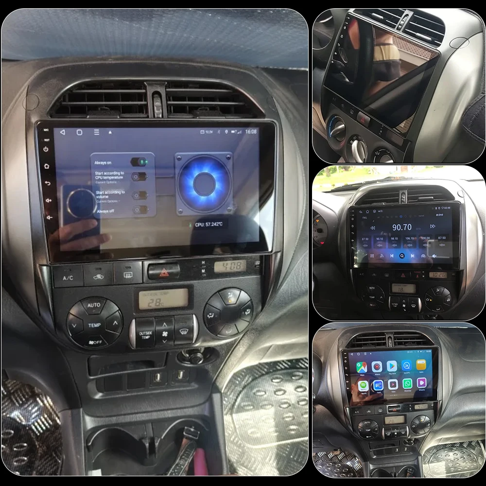 أندرويد 15 لتويوتا RAV4 RAV 4 2003-2005 سيارة مشغل وسائط متعددة Carplay السيارات رئيس وحدة راديو فيديو ستيريو الملاحة لتحديد المواقع 2din #4