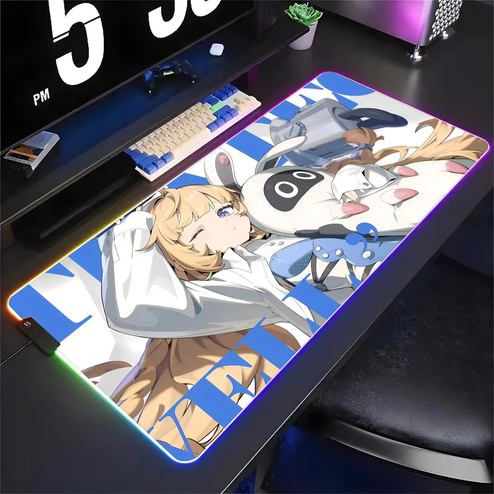 Gaming Mouse Pad Large Zenless Zone Zero Norma Hollowell Gaming Mousepad Keyboard Gamer Mouse Pad Laptop Desk Mat RGBMouse Mats