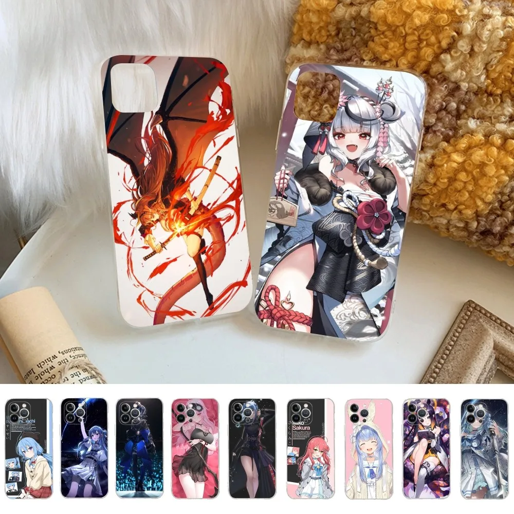 

Hololive Phone Case For iPhone 15 14 11 12 13 Mini Pro XS Max Cover 6 7 8 Plus X XR SE 2020 Funda Shell