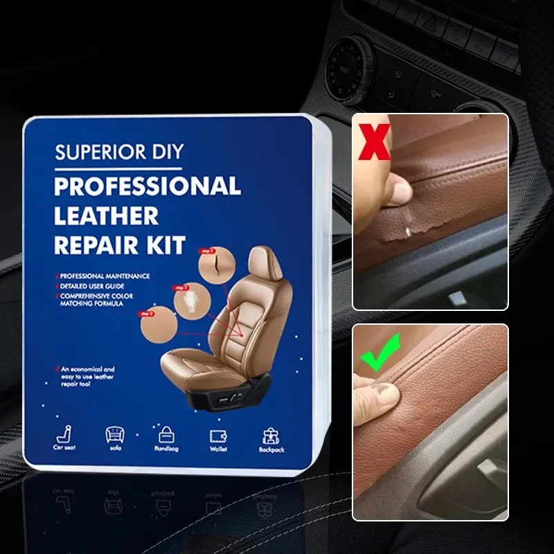 Car Liquid Leather Repair Kit Leather Skin Refurbish Tools For Car Seat Coats Sofa Holes Scratches Cracks Restoration image 4