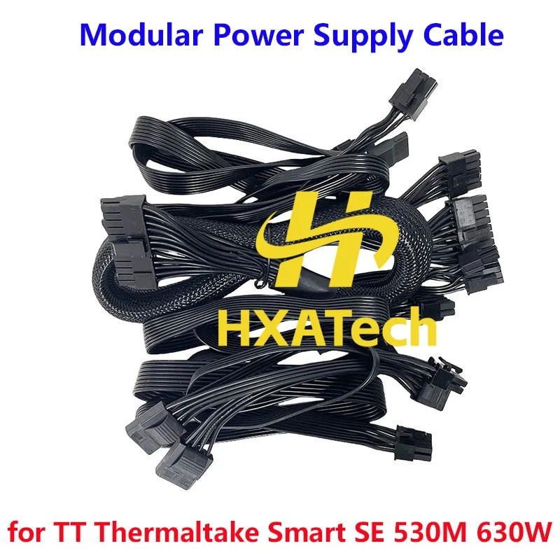 HXATech- CPU 4+4p PCI-E 8pin(6+2) SATA Molex IDE 4pin Modular Power Supply Cable for Thermaltake Tt Smart SE 530W 630W 730W