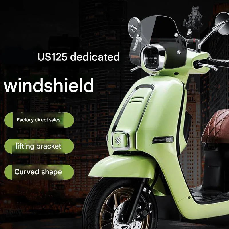 For S-u-z-u-k-i US125 special windscreen for retro pedal motorcycle, it can be installed without damaging the windshield.