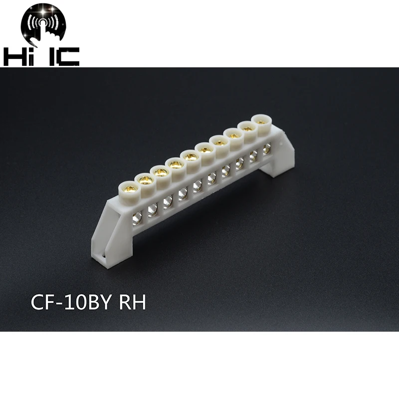 HiFi Audio 4P-10P Hole Dual Two Neutral Ground Wire Row Holder Gold/Rhodium Plated Connector Bar Terminal Block  -196 Degrees