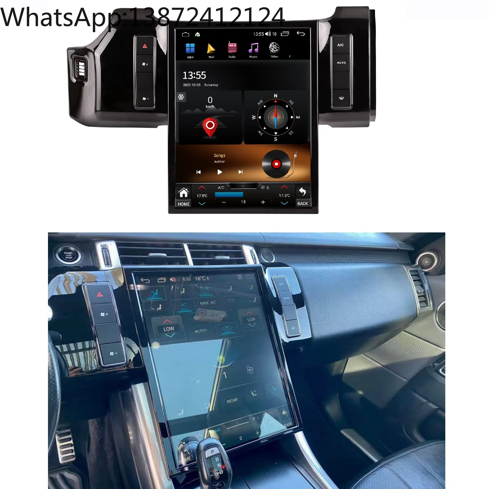 

15.6" Android Car Radio 2012-2016 Multimedia Player Navigation Auto Stereo for Land Rover Range Rover Sport L494