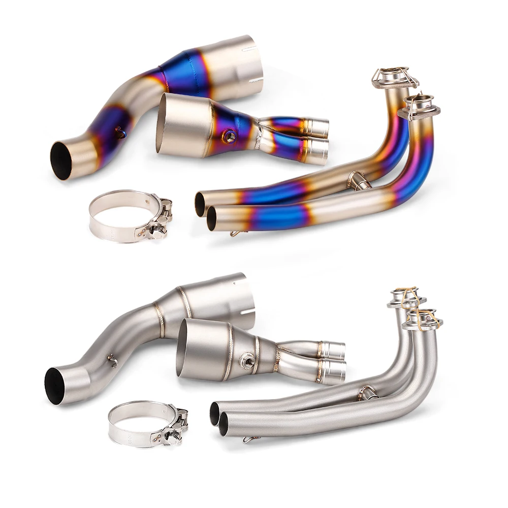 Slip On Exhaust Stainless Steel Header With Resonator 570mm Large Hex Tail Pipe With DB Killer For TMAX530 TMAX560 2017-2024