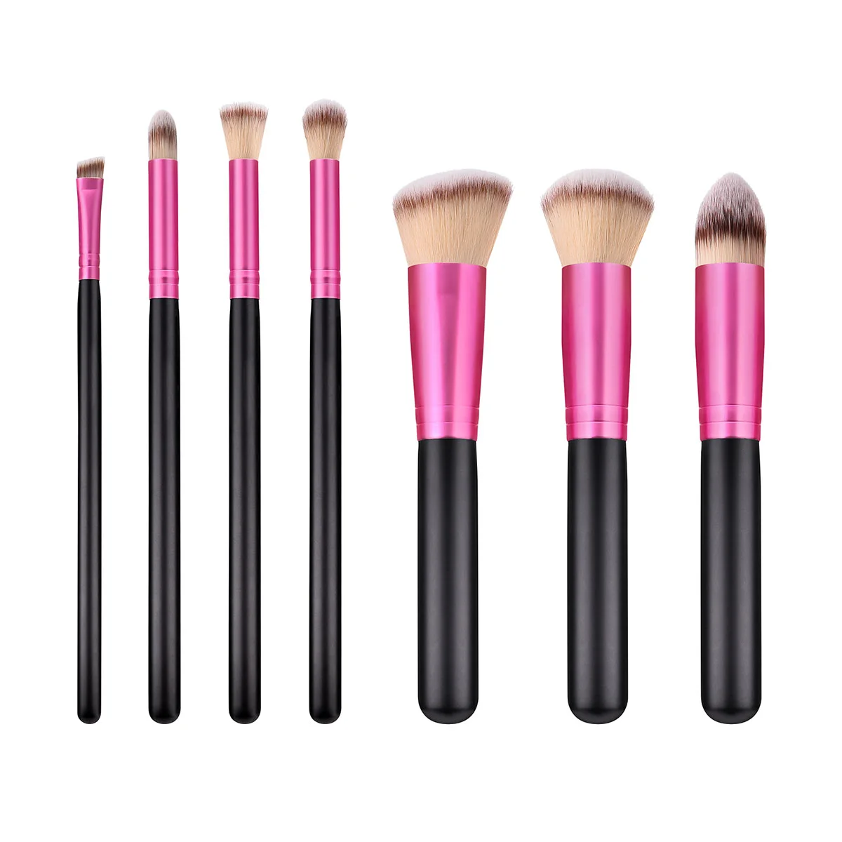 

7pcs Wooden Handle Nylon Bristles Makeup Brush Cosmetics Powder Blush Brush Kit for Woman (T-07-060)