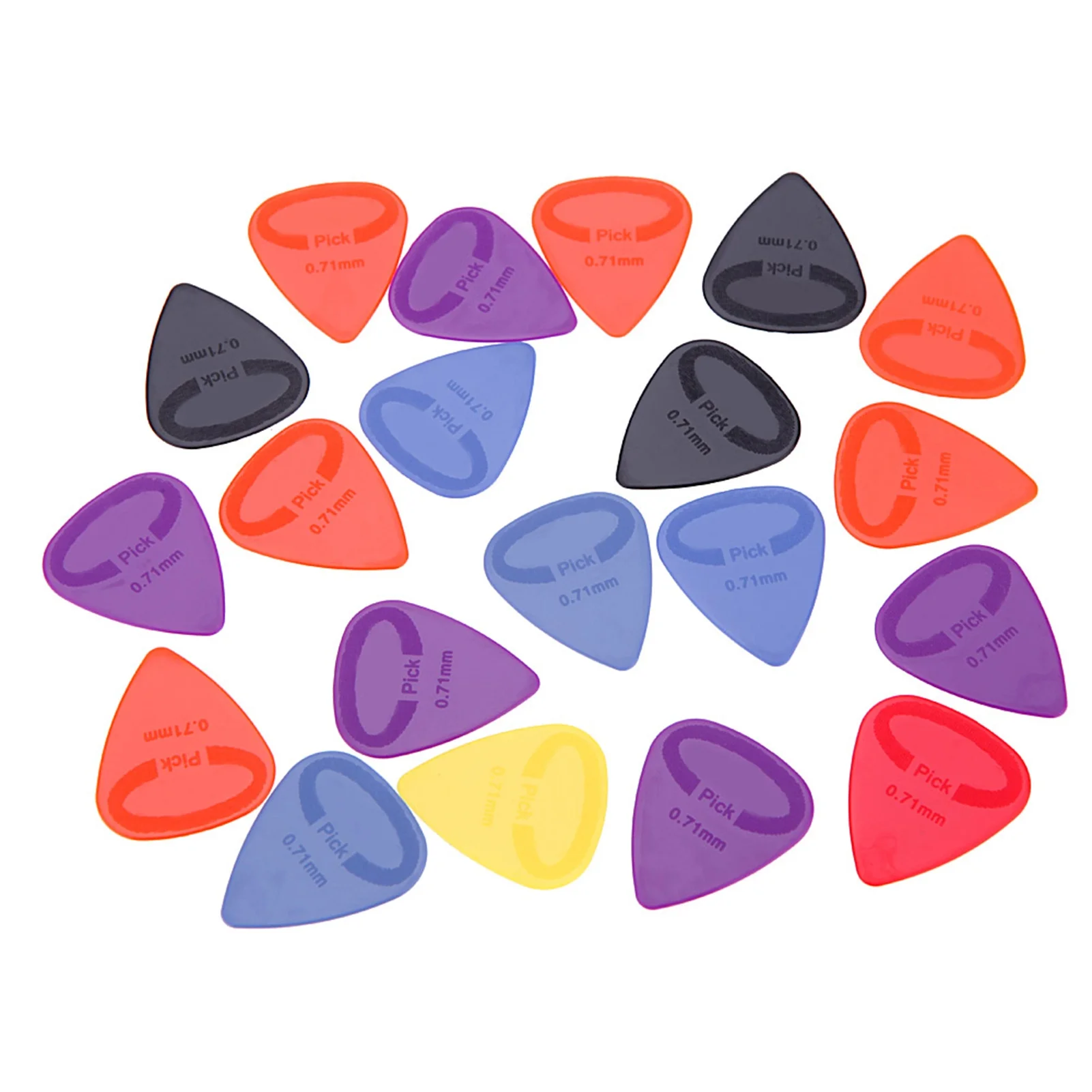 Alice AP-G 20pcs 0.71mm Projecting Nylon Guitar Picks Plectrums