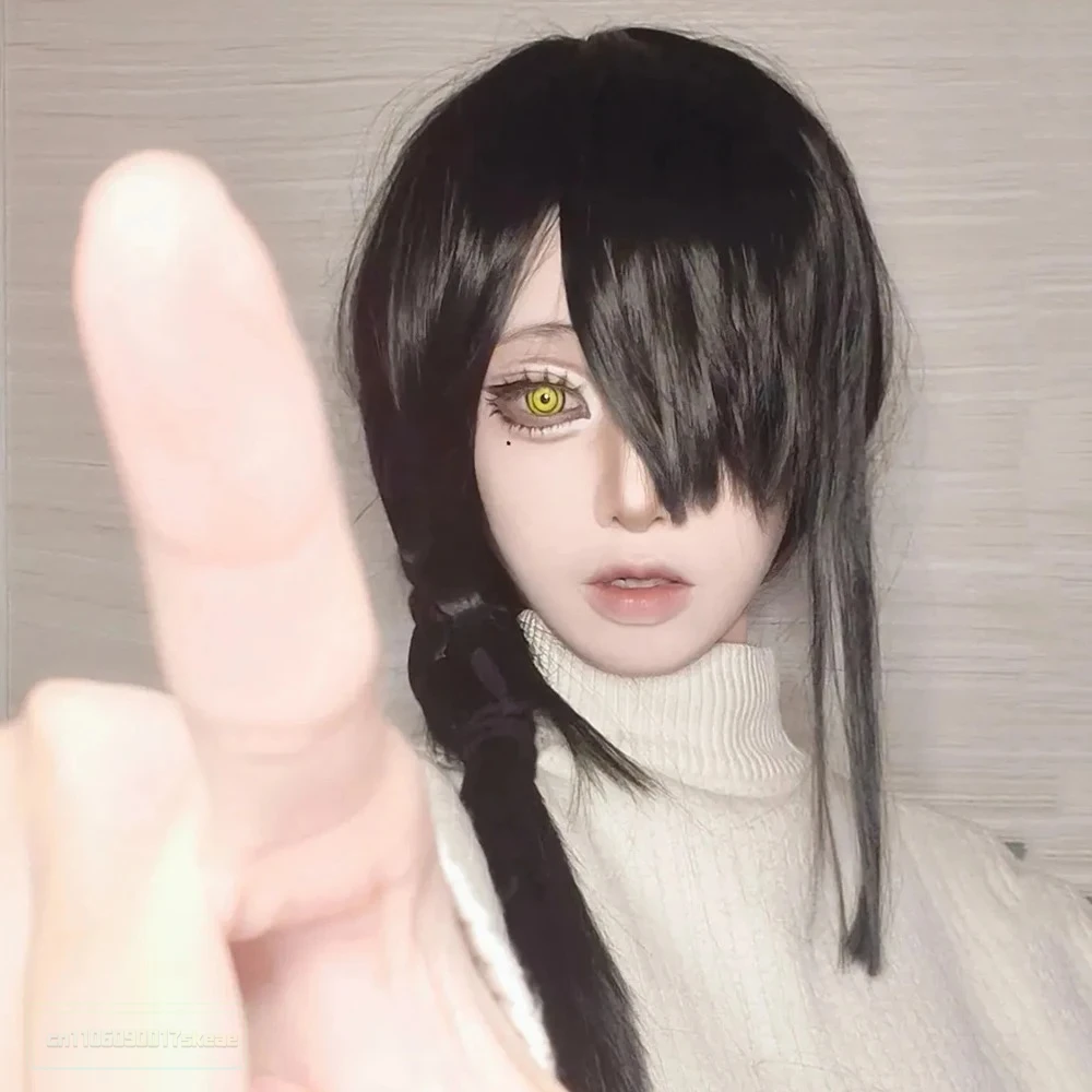 Anime Kettensäge Mann Nayuta Cosplay Perücke Frauen Lolita Schwarz Lange Haare Hitzebeständige Synthetische Perücken Halloween Karneval Prop