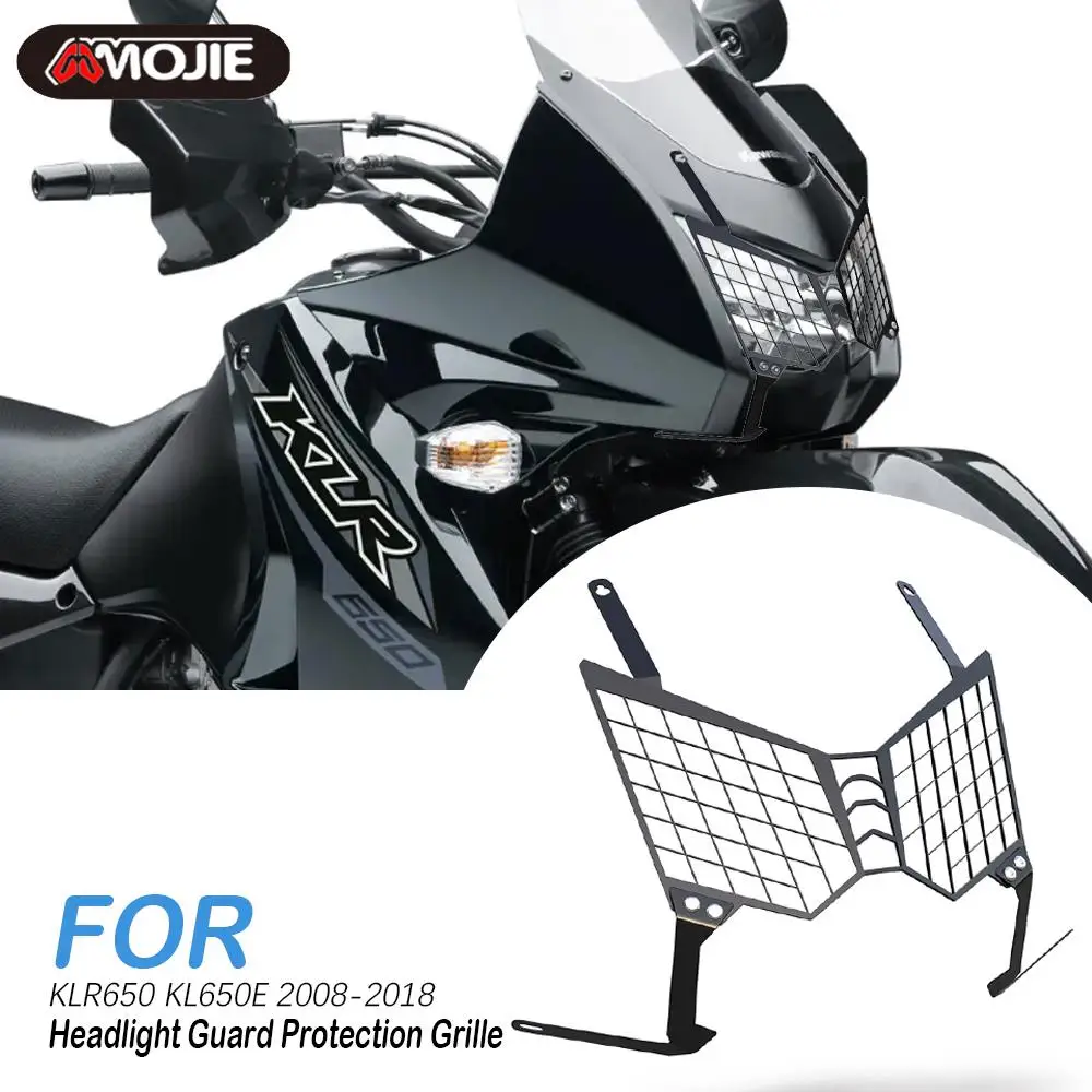 

Motorcycle Accessories KLR 650 Headlight Guard Protector Grille Cover Protection For Kawasaki KLR650 KL 650E 2008-2018 2017 2016