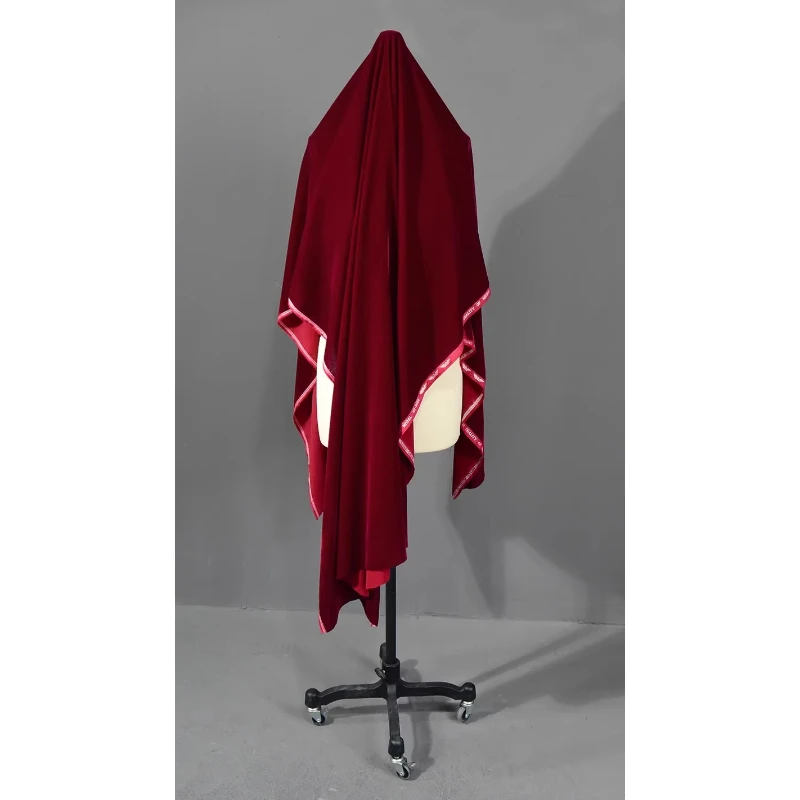 Burgundy Maroon Woven Non-Stretch Korean Velvet Fabric - Soft Drapey for Dress Skirts, Gown Decor & DIY