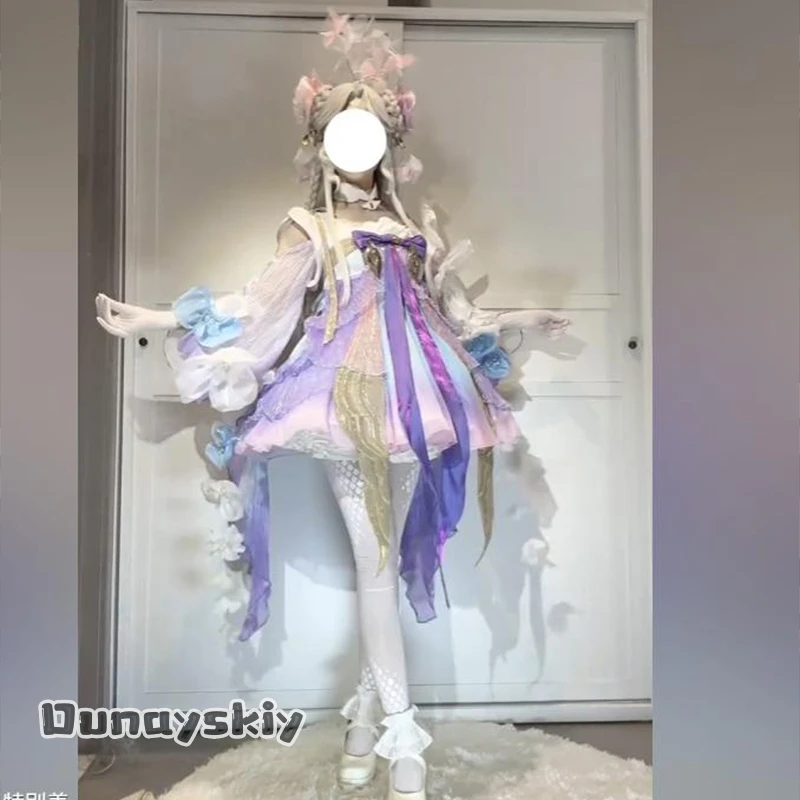 

Dream ZS*/Cosplay Honor Of Kings Duo Liya Costume Doria Mermaid Fancy Dress Accessories Halloween Theme Party Dress Up