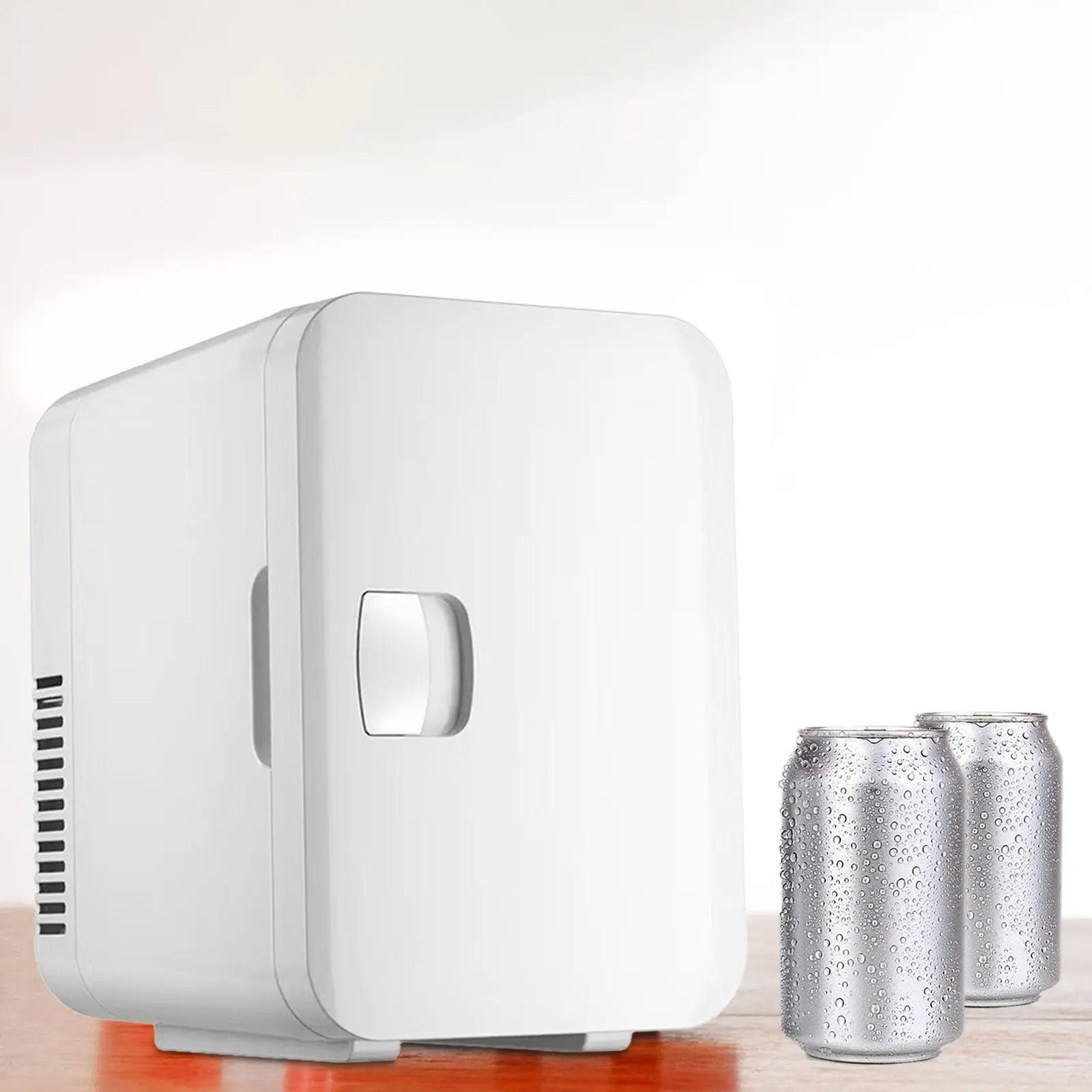 6L USB Fridge Personal Makeup Cooler and Warmer Small Electric Cooler 26x24x18.5cm White for Beverage Multifunctional