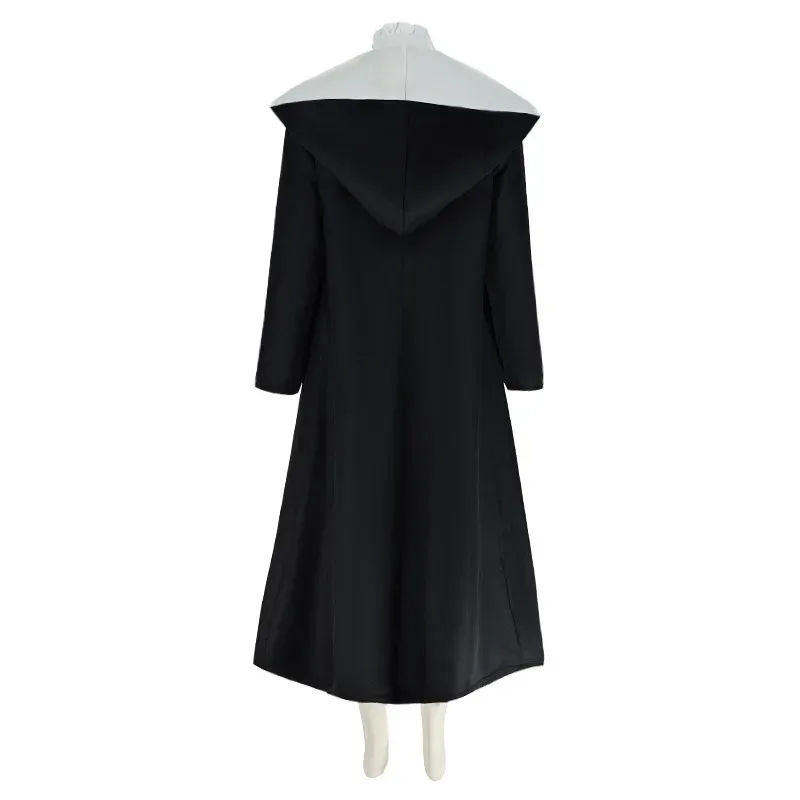 زي أنيمي فرن التنكري فستان أبيض وأردية سوداء طويلة شعر مستعار أرجواني مجموعة أداء الهالوين SF/1