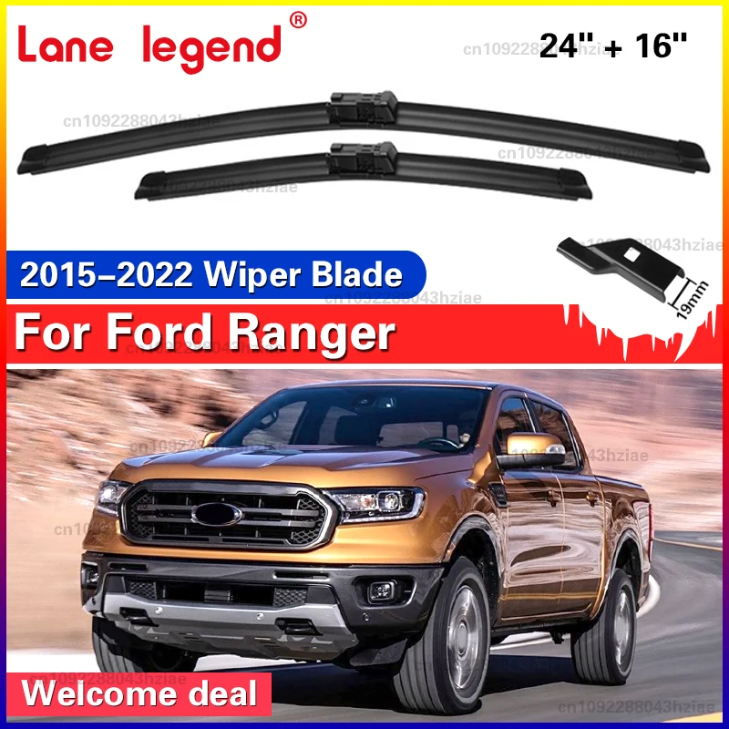 Auto Front Wischer Klingen Set Für Ford Ranger 2015-2022 Windschutzscheibe Fenster Windschutz Auto Zubehör 2016 2017 2018 2019 24 "+ 16"