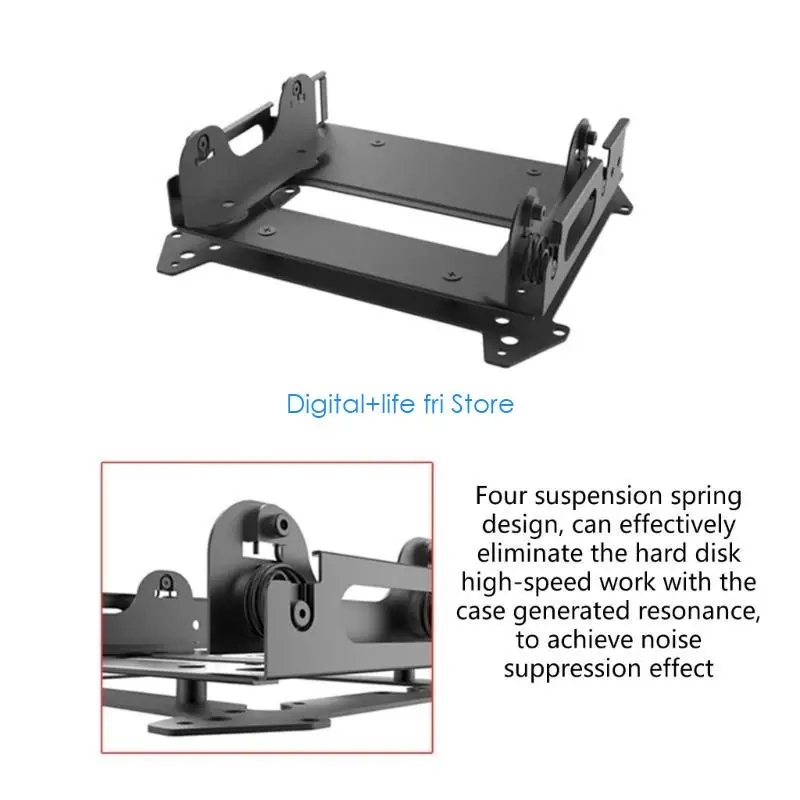 

E06D 12cm Fan Hard Drive Bracket SSD 3.5 Inch Hard Drive Bracket Extended Multi-layer Stacking Bracket