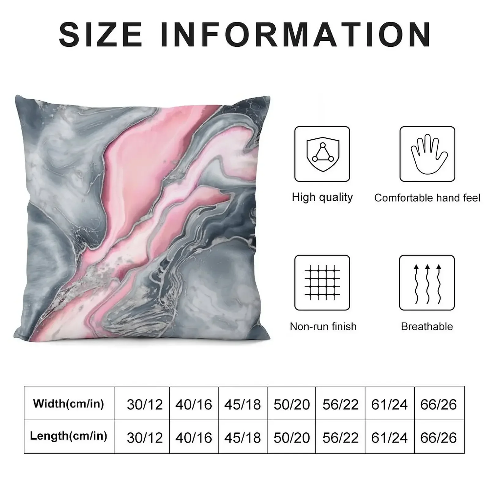 Blush rose marble - pastel pinks, grey and silver Throw Pillow anime girl Cushion Cover Throw Pillow pillow