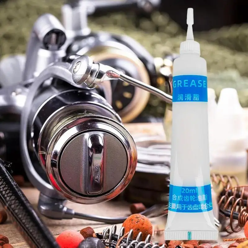Fishing Gear Oil And Grease 0.67 Oz Fishing Reel Lubricant And Grease Rust-proof Maintenance Lubricating Oil Reduce Bearing Wear