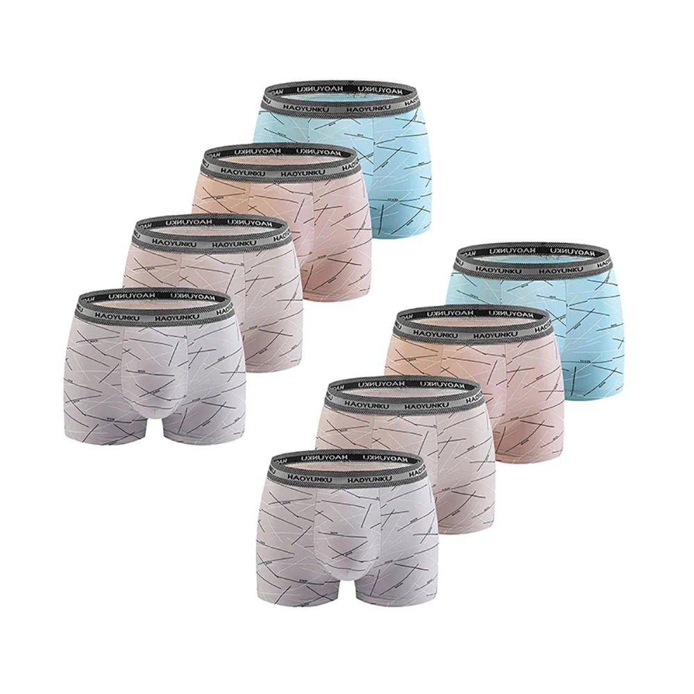

8Pcs/Lot Men's Boxers breathable Men Underpants Comfortable Breathable Fashion Boys' Panties Underwear Boxershorts Men