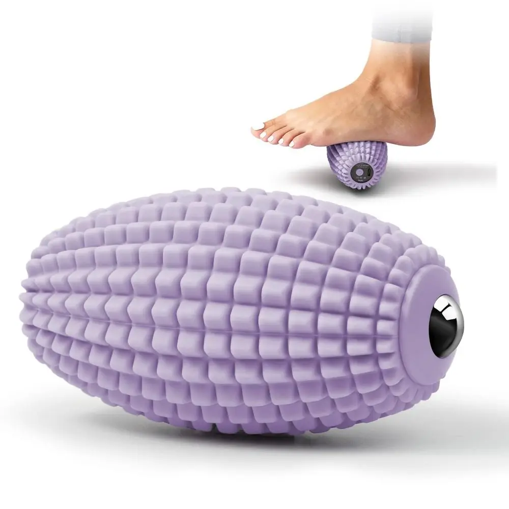 3 Speed Adjustable Electric Foot Massage Ball Magnetic Head Nubbed Texture Massage Roller Silicone Rechargeable