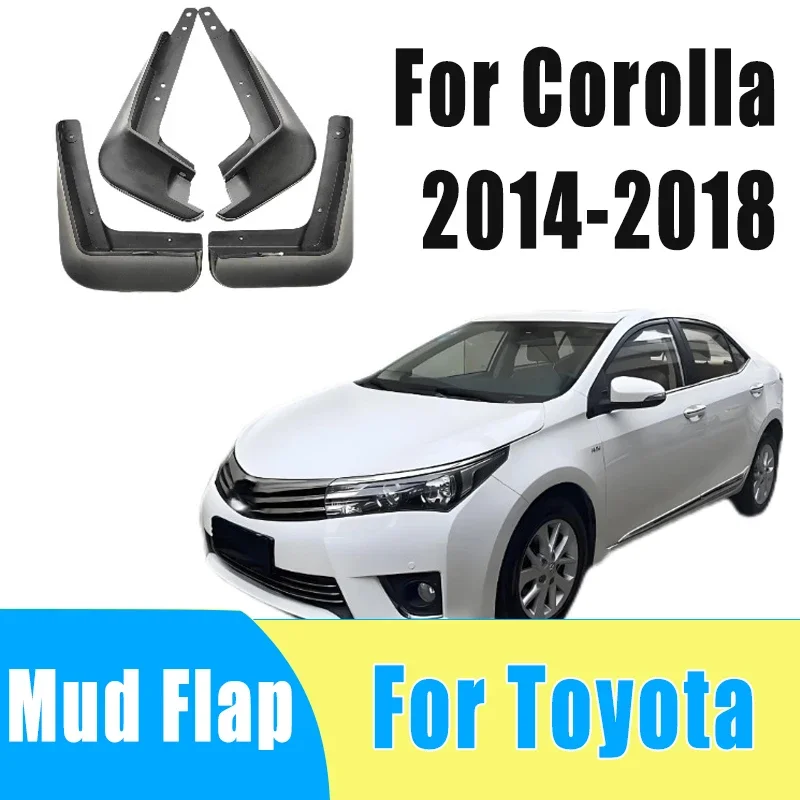 

4pcs Automobiles Tire Mudguard Waterproof Prevent Mud Splashing Car Mud Flap Fender Trim Accessory For Toyota Corolla 2014-2018