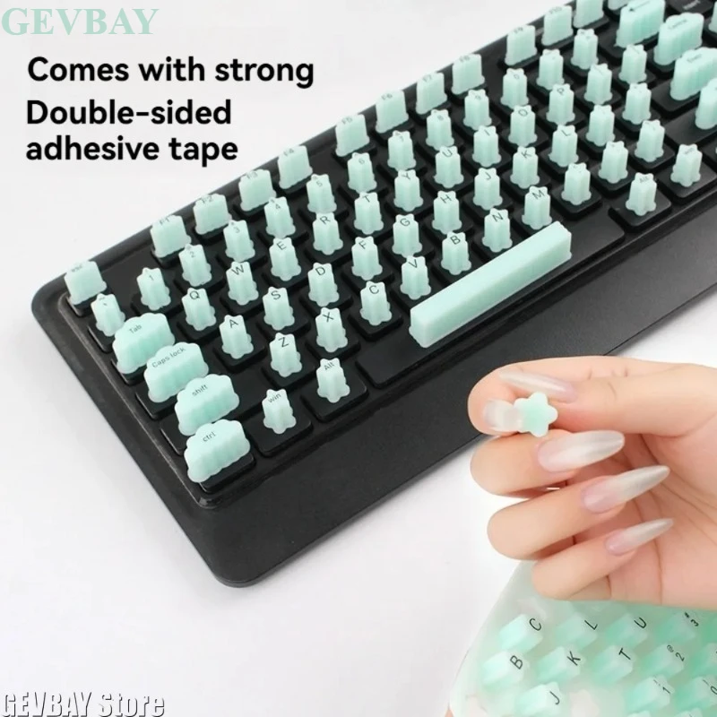 Long Nails Friendly Raised Keyboard Stickers Typing Aid For Desktop Mechanical Keyboard