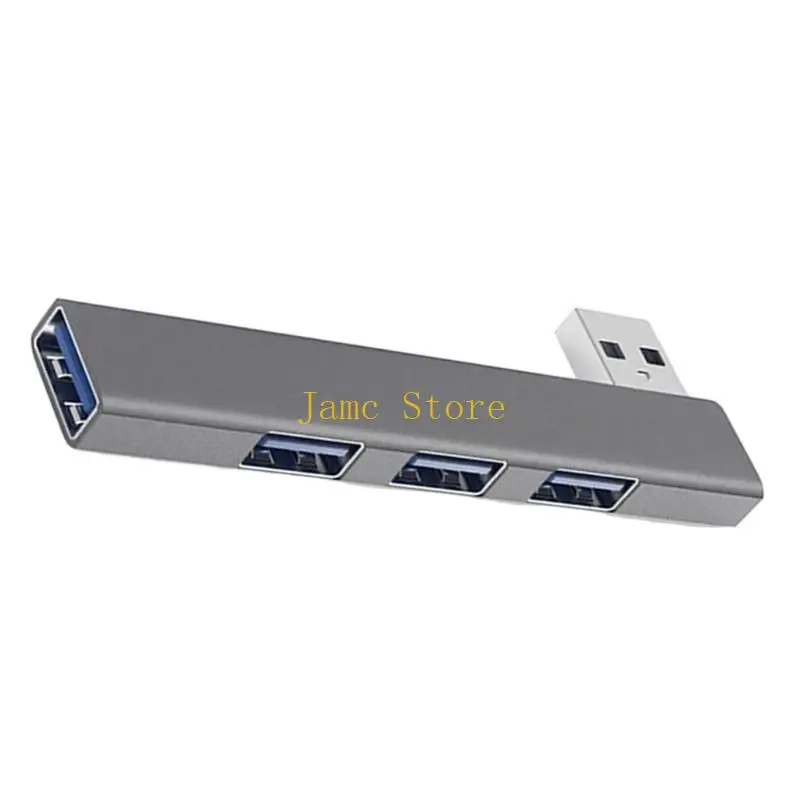 LX0B Aluminum USB Hubs 4 Port USB3.0 Type C and USB2.0 Simultaneous Device Connection Spaces Efficient Design