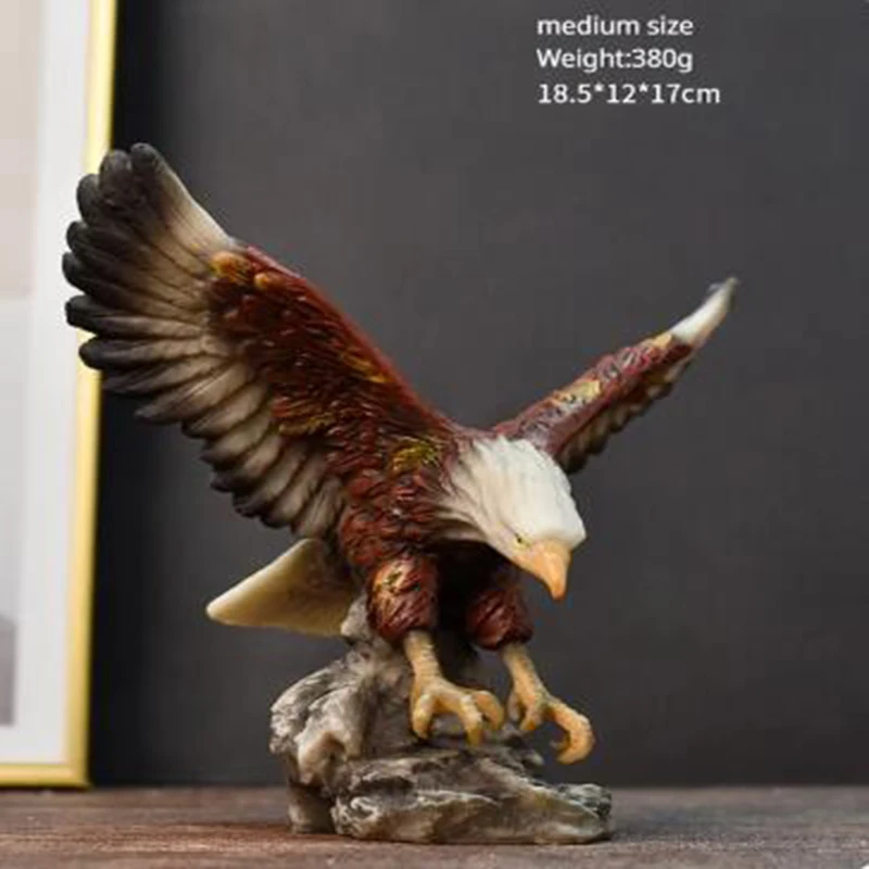 Nordic Resin Eagle Animal Statue, Golden Eagle, Falcon Craft, Sculpture Ornaments, Home Decorations, Christmas, Halloween