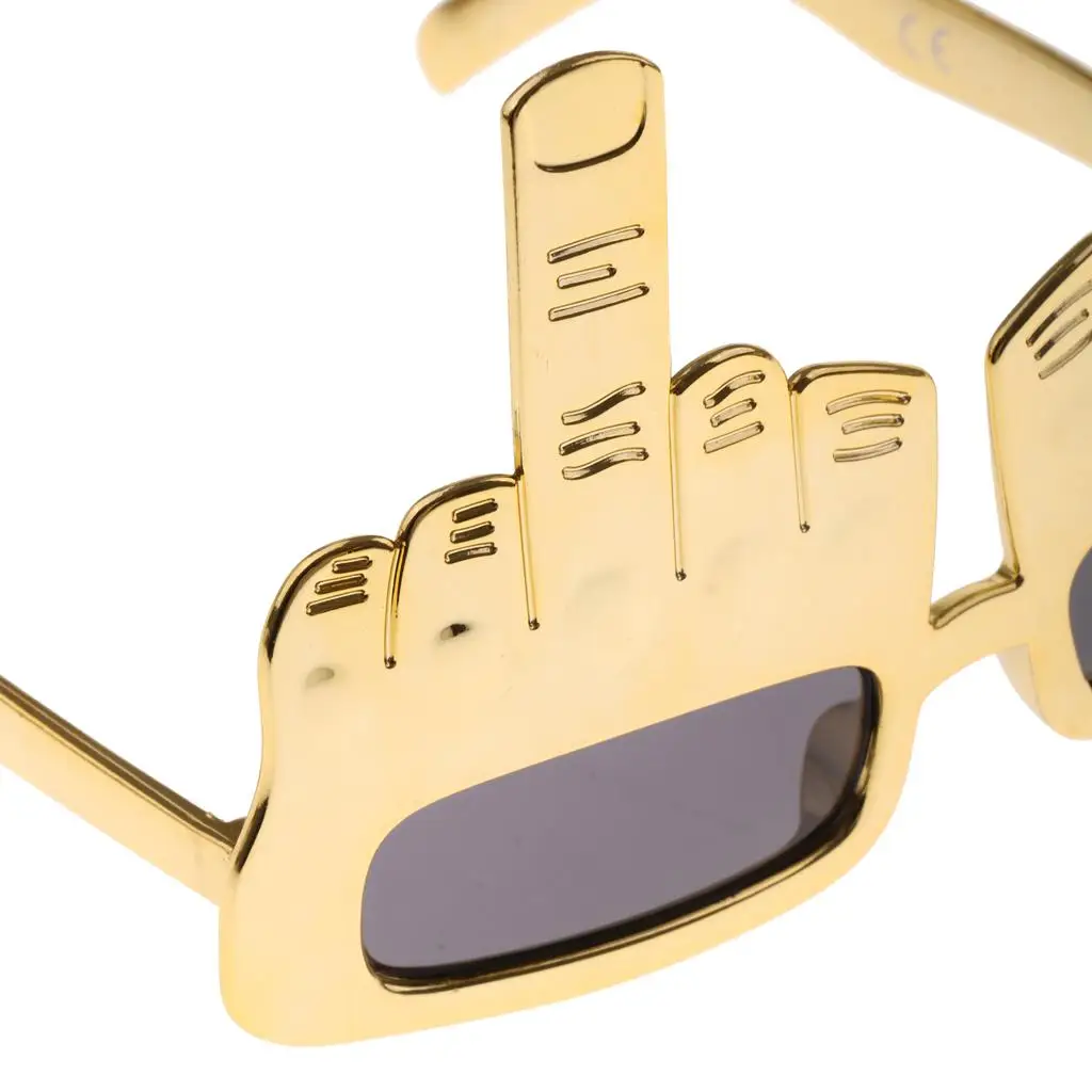 노벨티 골드 손가락 제스처 선글라스, 플립 더 버드 파티 안경, 재미있는 파티 안경, 어린이 여자 친구 선물